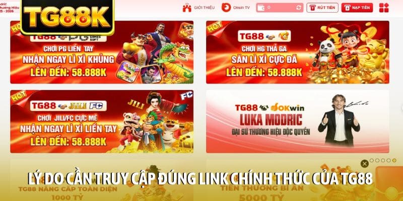 Lý do cần truy cập đúng link chính thức của TG88